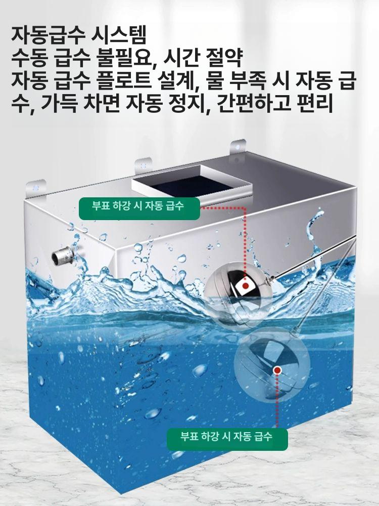 대형 물통 스텐 캠핑카 캠핑용 물저장 차박 사각형 저수조 스테인레스 가로형 - 상세 이미지 5