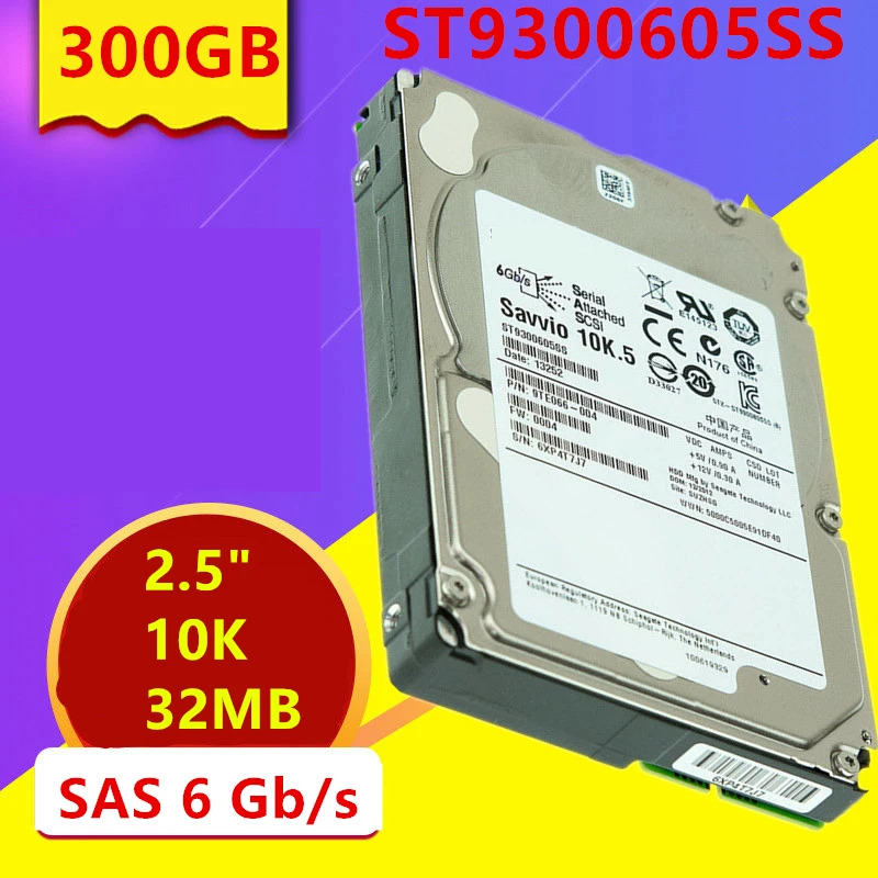씨게이트오리지널 HDD 내장 엔터프라이즈 ST9300605SS 300GB 2.5 인치 10K SAS 6 Gb/s 32MB 신