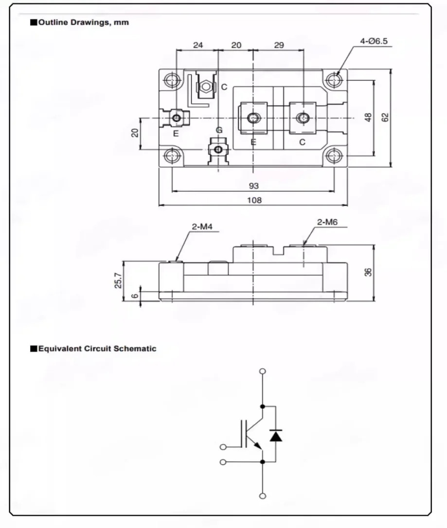 1MBI600VF-120-50 가변 주파수 인버터 IGBT 전원 모듈 600A1200V