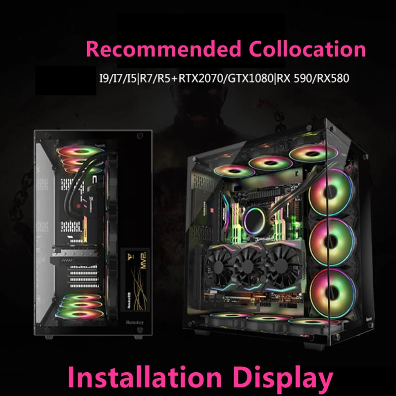 헌트키 RTX2070 80 플러스 골드 풀 모듈 저소음 전원공급장치 600W MVP K600 HK700-51PP PSU 신