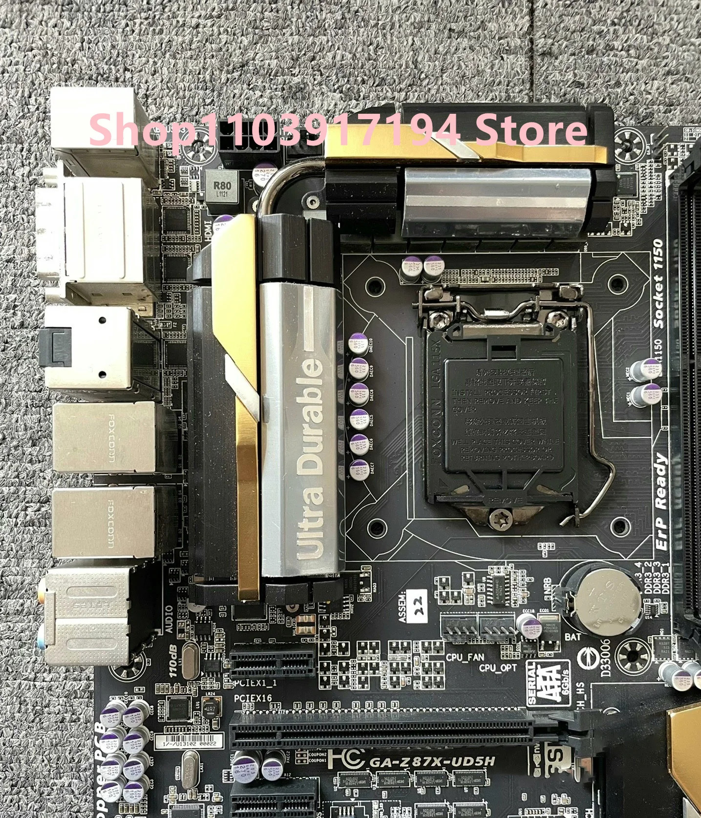 기가 바이트호환 Z87X-UD5H 마더보드 데스크탑 1150 핀 보드 듀얼 네트워크 카드 10SATA 멀티 그래픽 SLI USB3.0/2.0