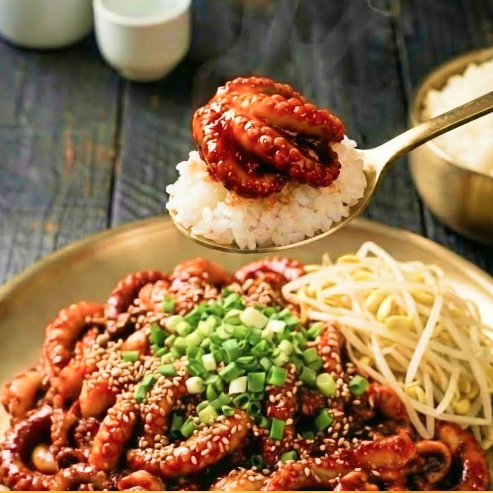 타우린폭탄 보양선 저당 쭈꾸미 볶음 양념 밀키트 캠핑 요리 보양식 500g, 10개 - 상세 이미지 4