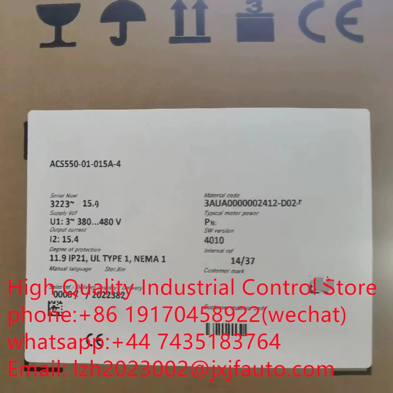 ACS550 시리즈 VCS550-01-012A-4 납품 3AUA0000002420-D