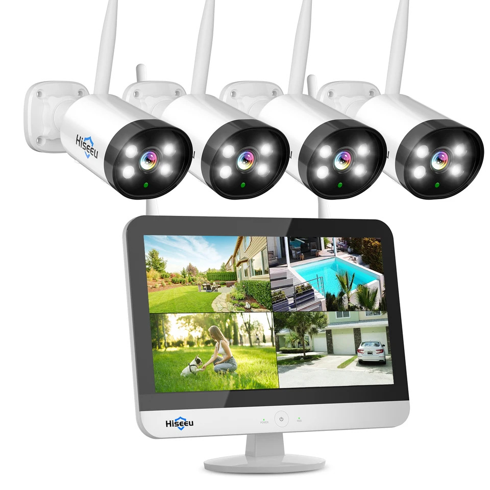 모션 센서 알람 무선 8채널 와이파이 보안 IP CCTV 시스템 상위P 12 인치