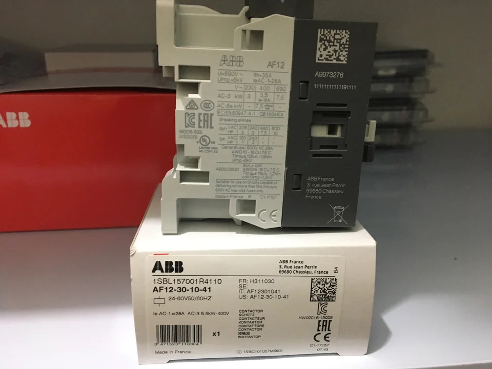 오리지널 ABB 접촉기 모델 AF12- 30-10-41/AF12- 30-01-41