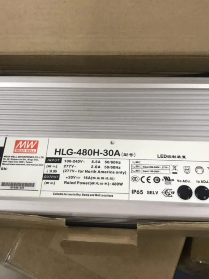 Mingwei LED 방수 스위칭 전원공급장치 HLG-480H-24A/30A/36A/42A/48A/54A 가로 전류 정전압