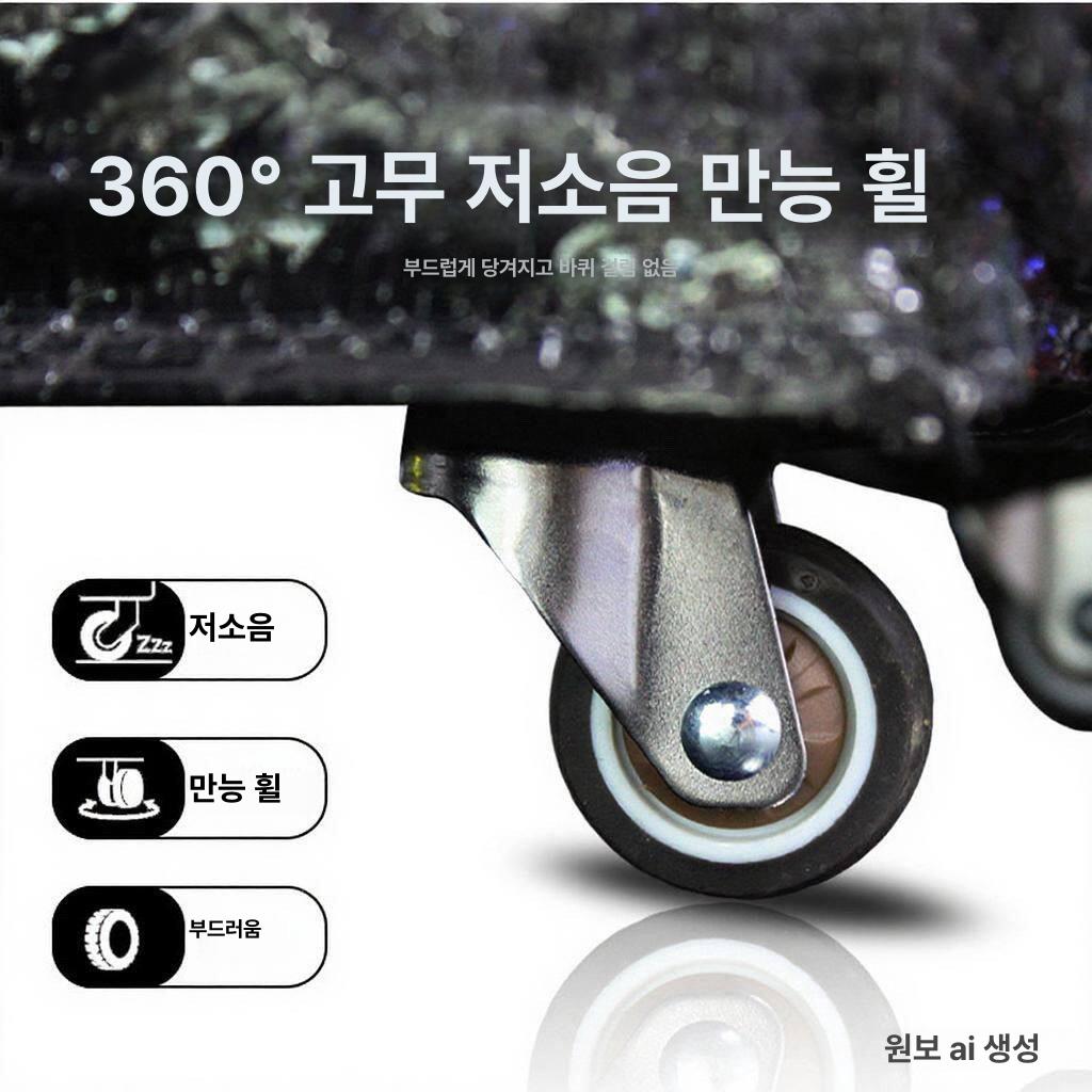 접이식 롤링카트 대용량 여행 백 쇼핑가방 공항가방 쇼핑카트 바퀴달린 수납 이미지 6