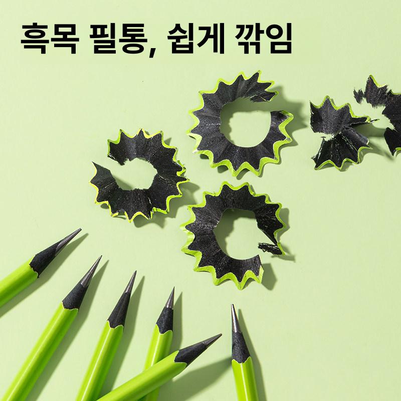 필기용 튼튼한연필 지우개달린 진한연필 고급 사무용 학생 펜슬 제도 드로잉연필 - 상세 이미지 4