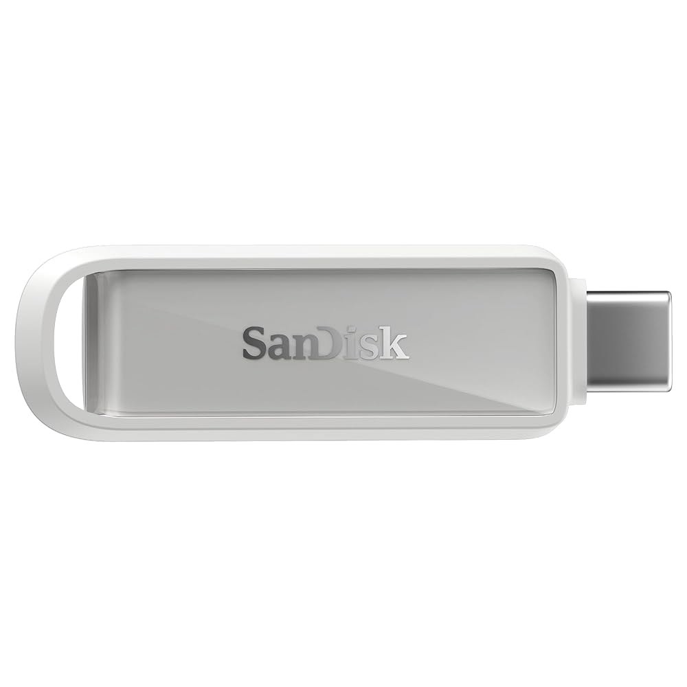 스마트폰, 태블릿, 컴퓨터용 USB 타입-C가 포함된 1TB 휴대폰 드라이브 - 최대 150MB/s, 3.2 1세대 Arctic White SDIXS0N-1T00-GN6NE - 상품 이미지