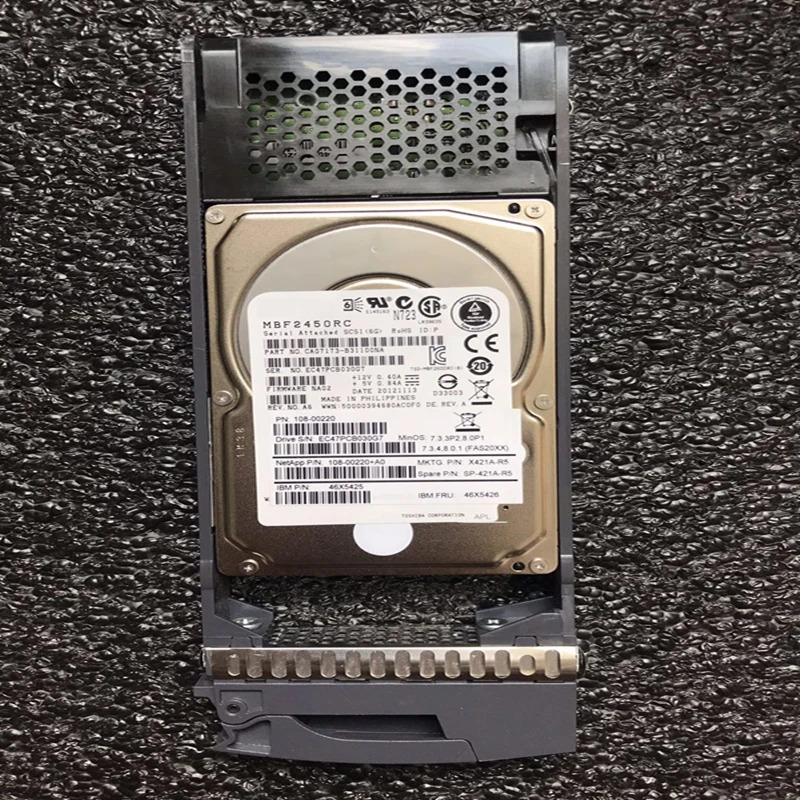 X421A-R5 SP-X421A-R5 서버 하드 내장 드라이브 NetApp 450GB 2.5 인치 SAS 64MB 10K 거오리지널 신형 HDD