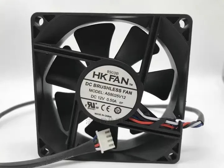 오리지널 HKFAN 터 UPS 냉각팬 적합 AS8025V12 DC12V 0.50A 80x25mm