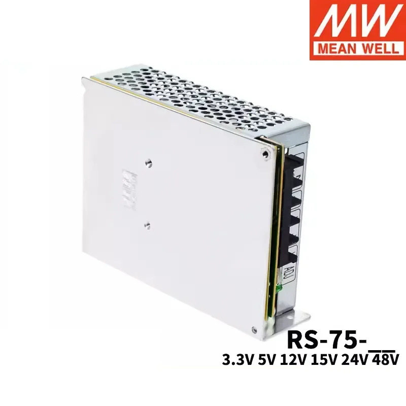 MEAN WELL RS-75 스위칭 전원공급장치 75W 단일 출력 DC 3.3V 5V 12V 15V 24V 48V Mean Well MW