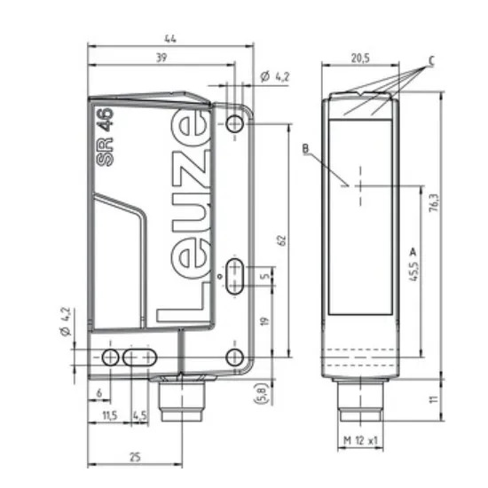 LEUZE SLS46CI-70.K28-M12 SLS46CI-40.K28-M12 SLS46CI-70.K48-M12 단일 광선 안전 장치 46C 50121911 신