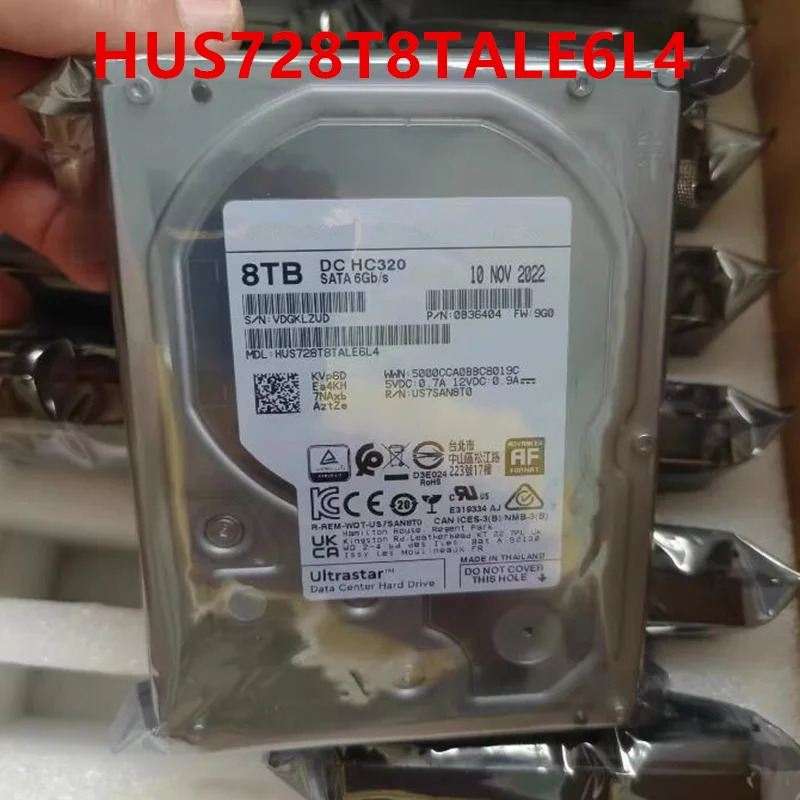 HUS728T8TALE6L4NAS 하드 엔터프라이즈 HDDWD 8TB 7.2K 3.5 SATA 256MB 7200RPM새 원본 HDD