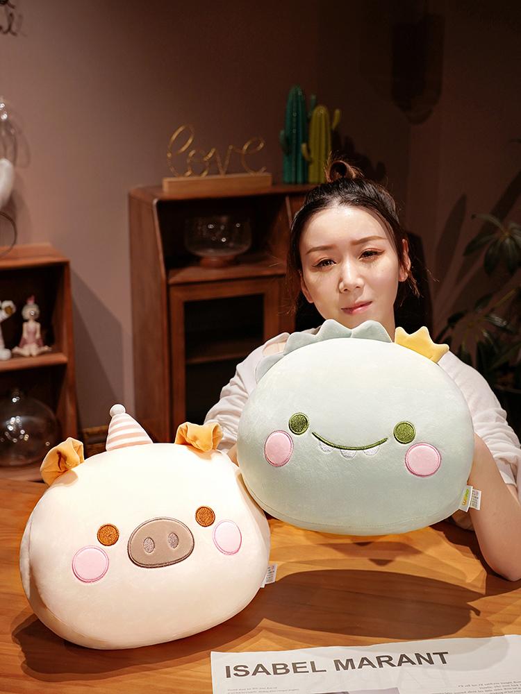 동물캐릭터쿠션 낮잠베개 핫팩 데스크쿠션 감성 인테리어소품 홈데코 화이트래빗 - 상세 이미지 4