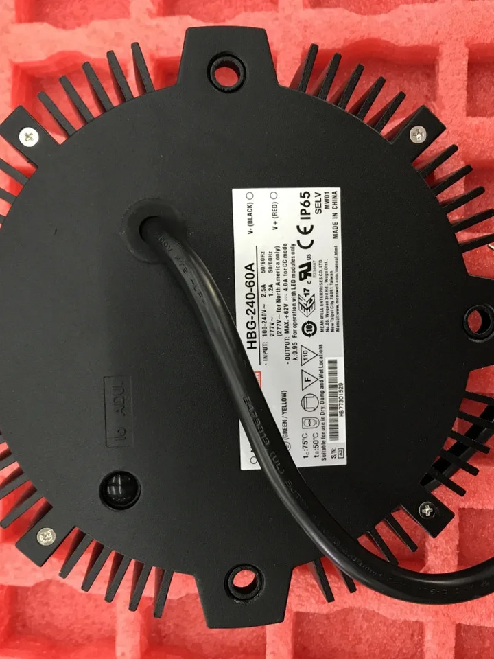 대만 밍웨이 디밍 정전류 전원공급장치 원형 알루미늄 쉘 LED 방수 HBG-240-24 36 48/60
