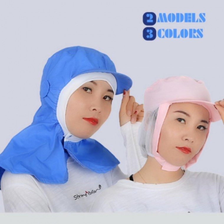 도모아 턱덮개 공장 망사 활동성 위생모자 좋은 찍찍이 의류 교복모자 위생모자 - 상품 이미지