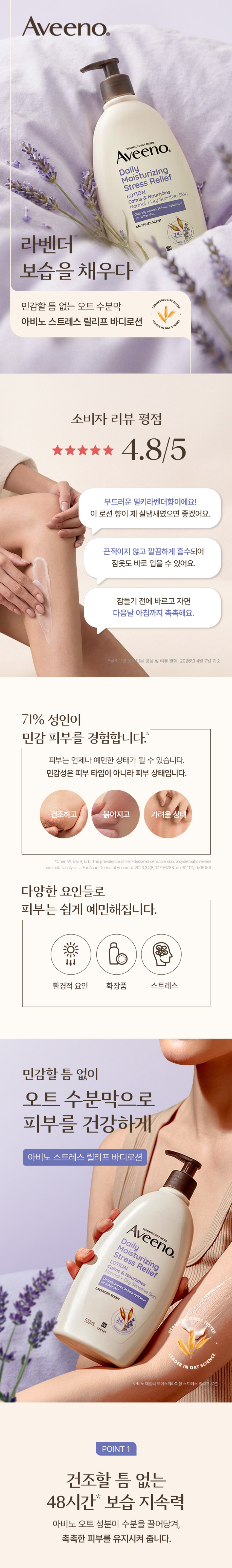 끈적임없이 산뜻하고 촉촉한 아비노 바디로션 특가
