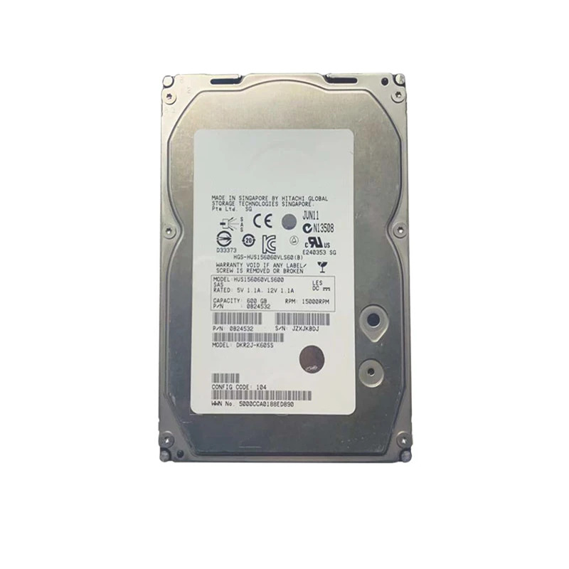 Hgst 600GB 3.5 인치 15K SAS오리지널 HDD 내부 HUS156060VLS600 6 Gb/s 64MB