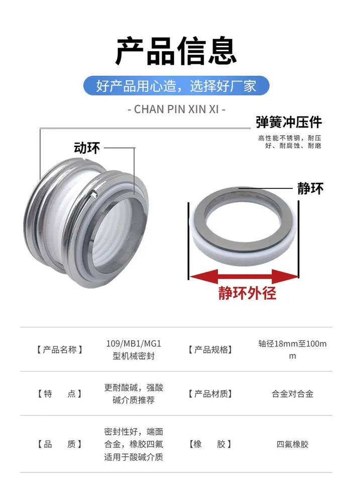 PTFE 기계식 도장 합금 산 알리 내식성 MB1 MG1 109-18 19 20 22 25 30/60