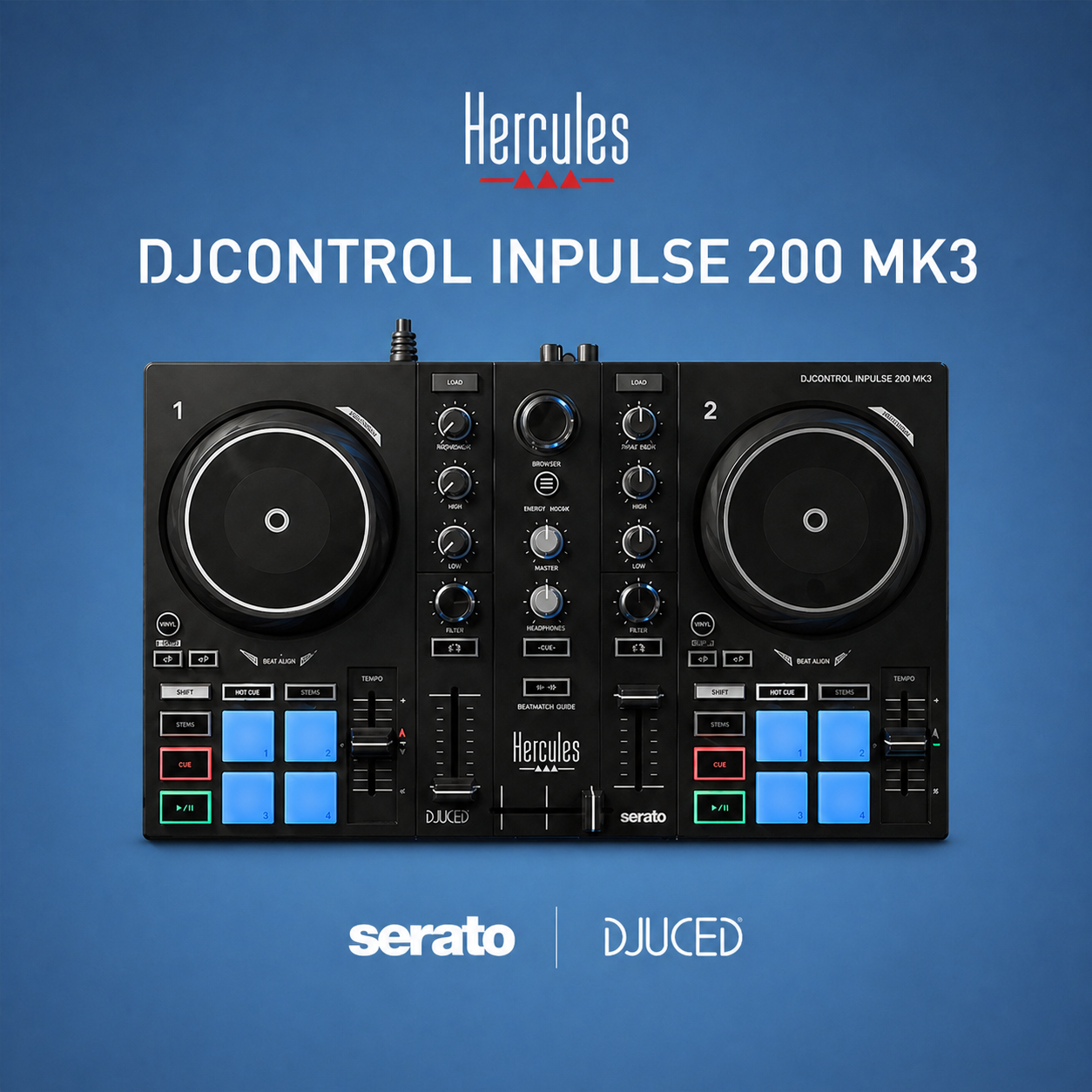 허큘레스 200MK3 DJ컨트롤러 디제잉장비 DJ기계 디제이 디지털믹서 세라토지원 - 상품 이미지