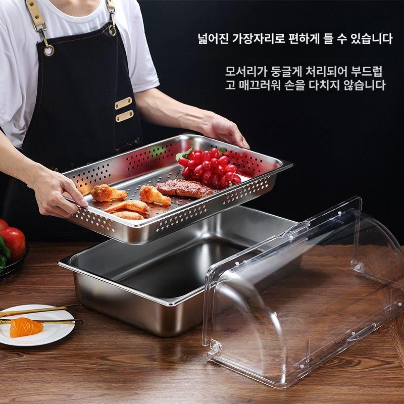 냉장고 반찬 쇼케이스 영업용 식재료 저온 신선 보관 스테인레스 저장고 - 상세 이미지 3