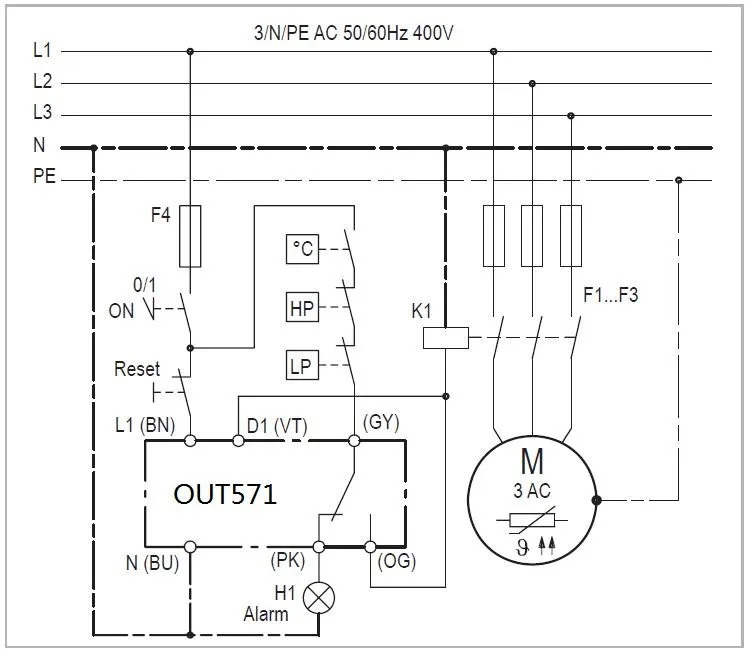 RW-OUT571 차동 오일 압력센서 Bitzer Part-No.34731711