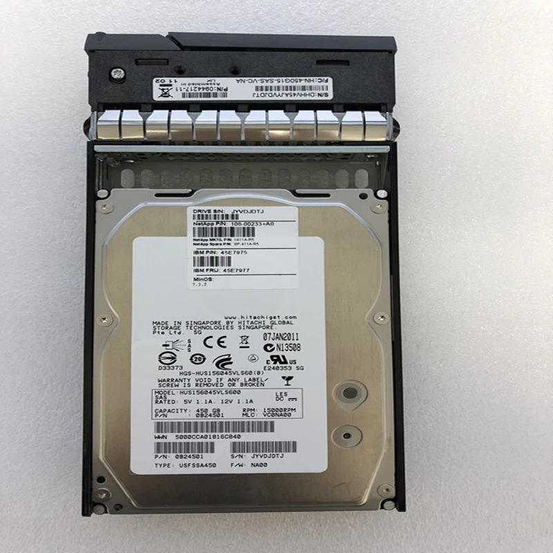 Enterprise HDD X411A-R5 SP-X411A-R5내부 HDDNetApp 450GB 3.5 15K7 SAS 16MB거새 원본