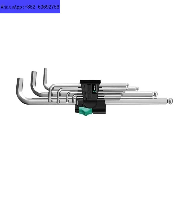 950/9 Hex Plus 1 Extended Ball Head L-shaped Allen Wrench 9-Piece Set Metric