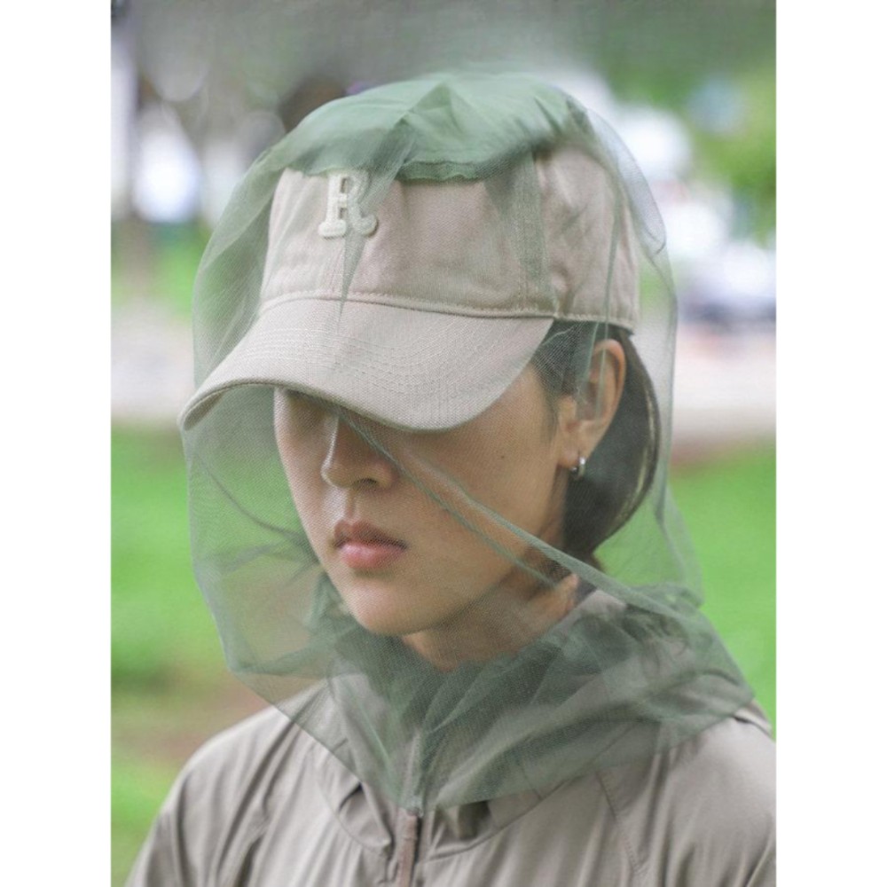 야외 캠핑 낚시 자동 수축 방충 방모 방범 통풍 망사 커버 올리브그린 1개 - 상품 이미지