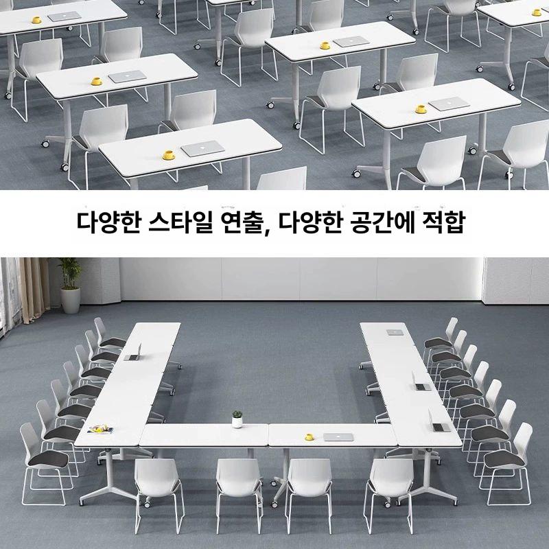 접이식 원형 사이드 테이블 바퀴달린 보조책상 다용도 거실 탁자 원룸 - 상세 이미지 5