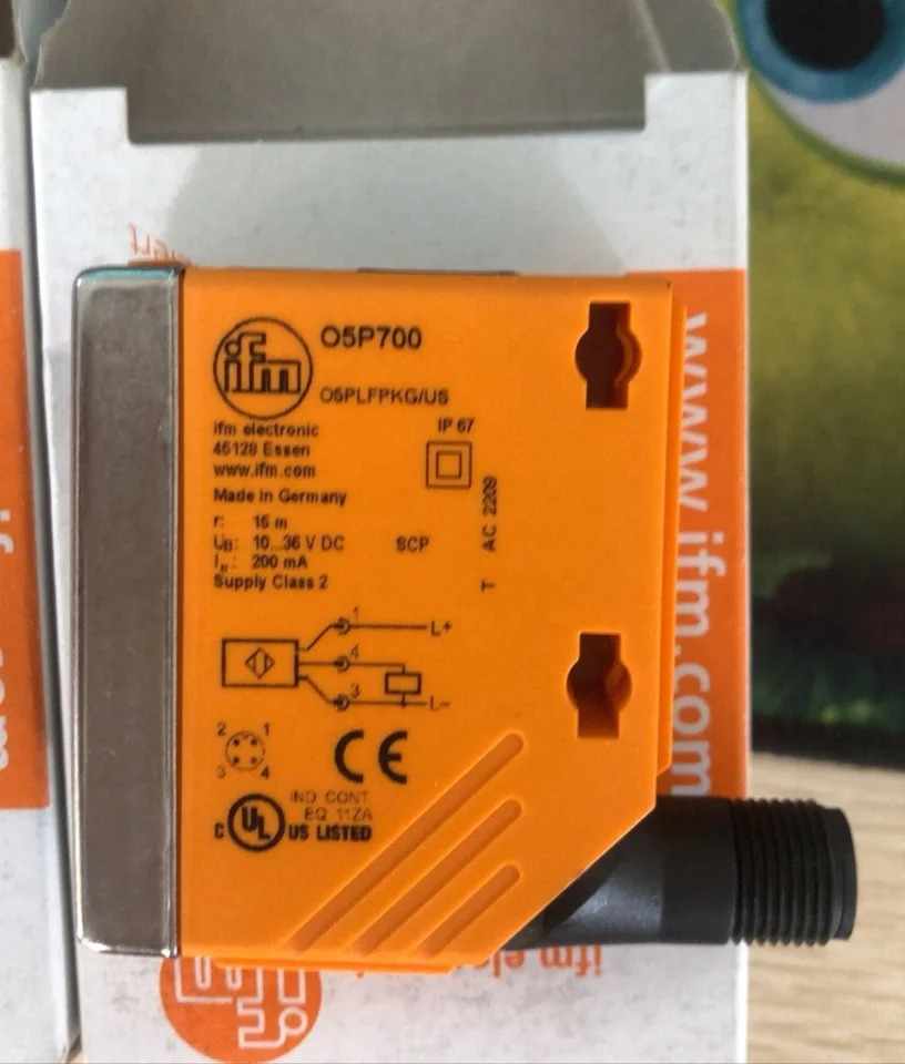 IFM 센서 IP67 M12 적색광 범위 프리즘 반사경 15M PNP 레트로 반사 O5P700
