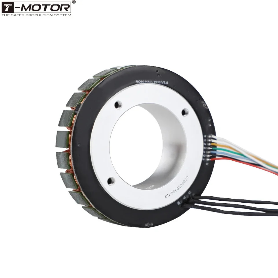 T-MOTOR 브러시리스 전기 휠 허브 조인트 모터 인코더 Bldc agv 서보모터 RO60 KV115