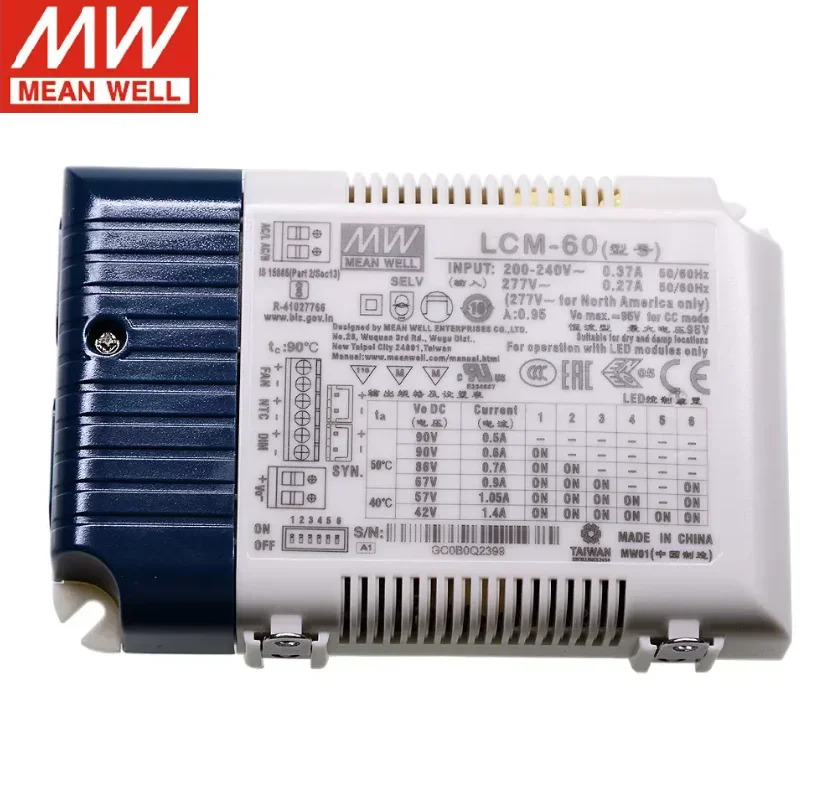 MEAN WELL LCM-60 LCM 60DA 60 60W 다단계 정전류 모드 LED 드라이버