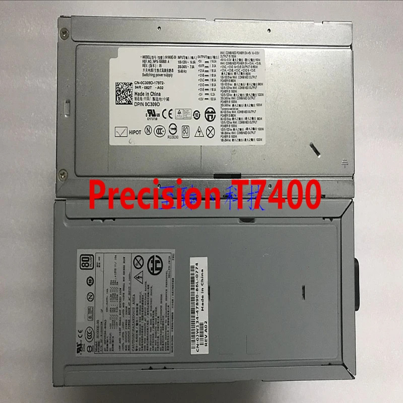 델 프리시전 T7400 PSU 1000W 전원공급장치 N1000E-00 H1000E-00 JW124 C309D 신