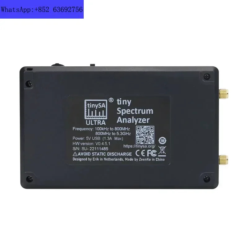 소형 스펙트럼 분석기 100k-5.3GHz RF 신호 발생기 4 인치 디스플레이 tinySA