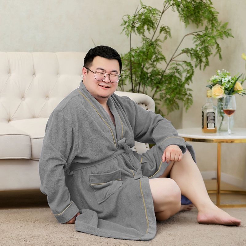 초대형 샤워가운 흡수성 홈웨어 극세사 빅사이즈목욕가운 흡성 바스로브 남자가운 - 상세 이미지 5