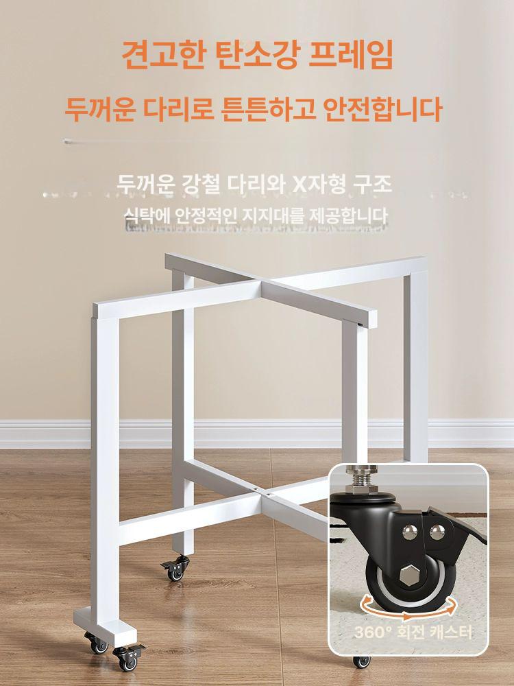 접이식 원형 테이블 라운드 주방 식탁 이동식 보조 탁자 다용도 간이 이미지 6