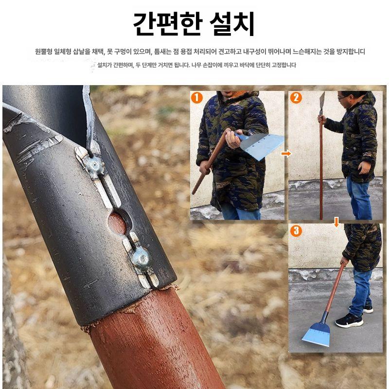 정원 제초도구 스테인레스 갈퀴 괭이 텃밭 원예 잡초제거기 뿌리 뽑기 - 상세 이미지 5