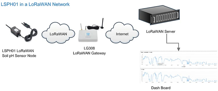 농업IoT 고정밀 토양 수분 PH 센서 오리지널 DRAGINO LSPH01 LoRaWAN
