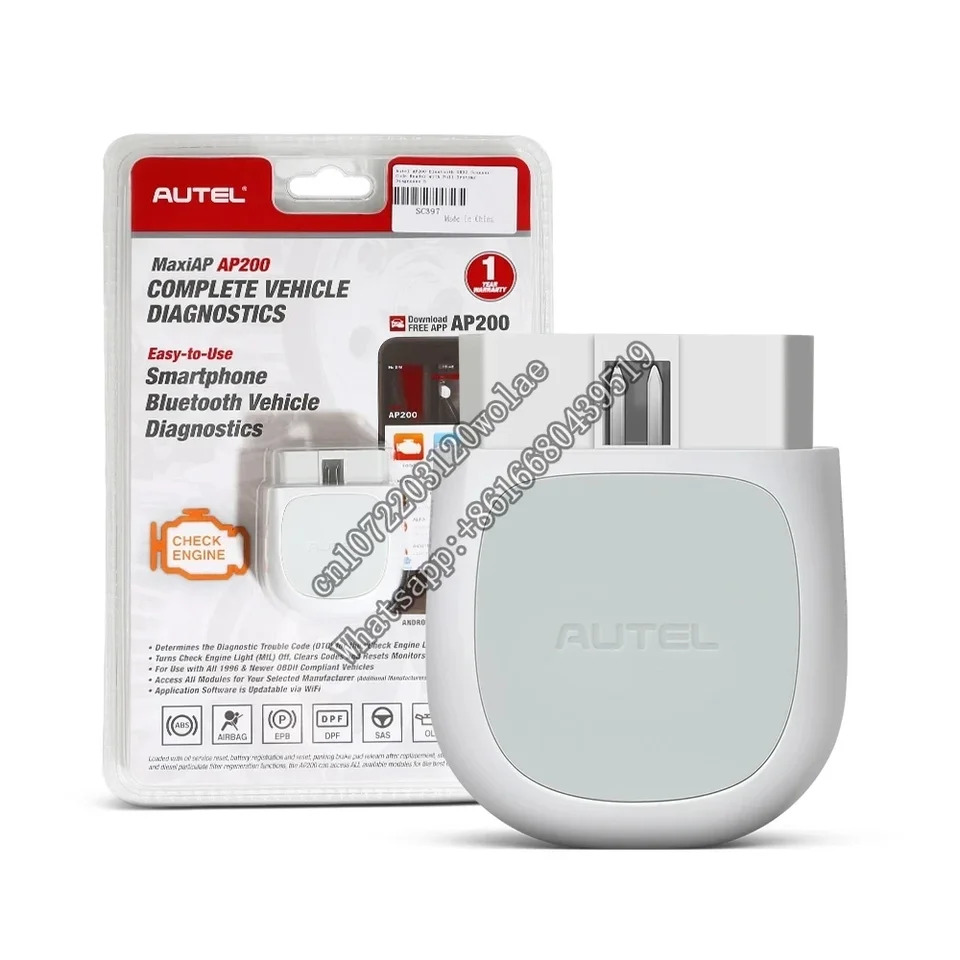 Autel MaxiAP AP200 블루투스 풀 시스템 TPMS 체크 엔진 라이트 코드 리더 OBD2 스캐너 자동차 진단 도구 PK THINKDIAG