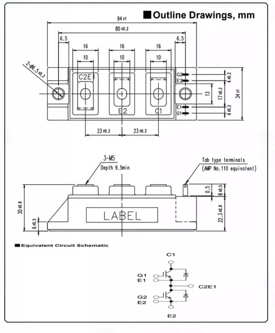 2MBI200VA-060-50 전원 모듈 IGBT 지능형 200A600V
