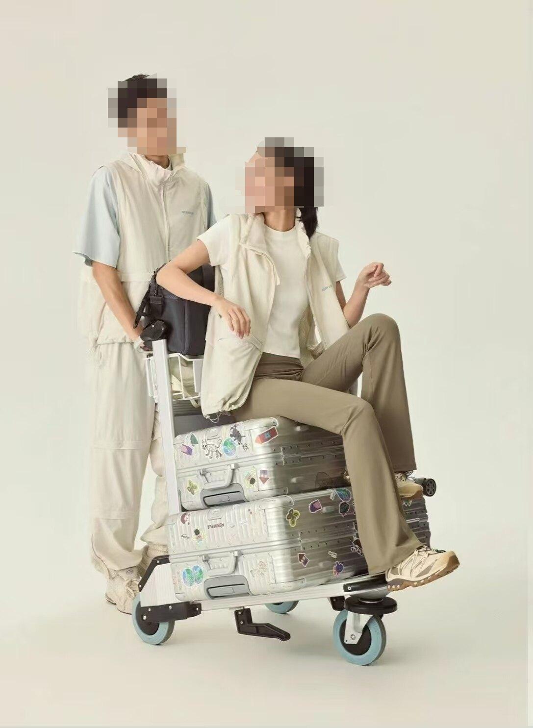 공항 수하물 트롤리 핸들 러기지 운반 수레 짐카트 구루마 캐리어 튼튼한 - 상세 이미지 5