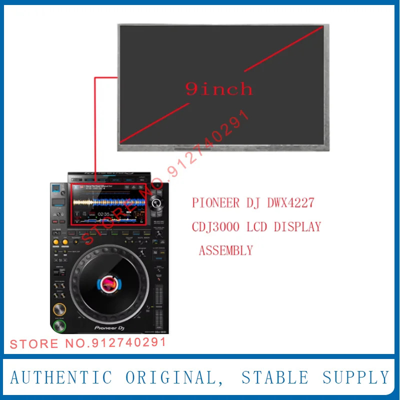 오리지널 LCD 디스플레이 화면 개척DJ DWX4227 CDJ3000 교체LCD 모니터 9 인치