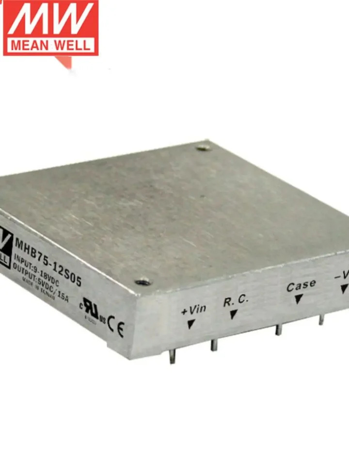 Mingwei 단일 그룹 스위칭 전원공급장치 모듈 MHB75 DC to 75W 12V 24V 48V S05 S12 S24