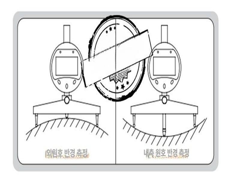 고정밀 게이지 곡률 측정기 내경 디지털 반경 계측기 각도 원 공구 반지름 다이얼 - 상세 이미지 4