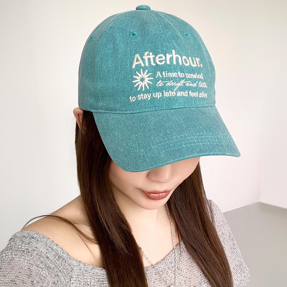 [국산] 피그먼트 썬 레터링 볼캡 야구모자 물놀이 워터파크 봄 여름 - 상세 이미지 4