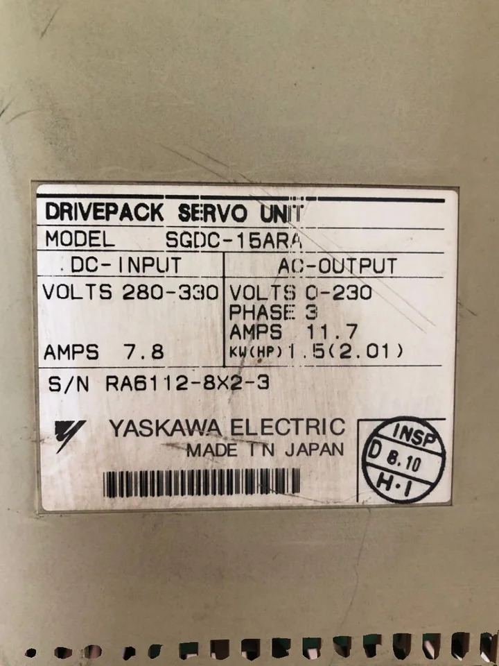 Yaskawa 서보 드라이브 SGDC-15ARA 오리지널