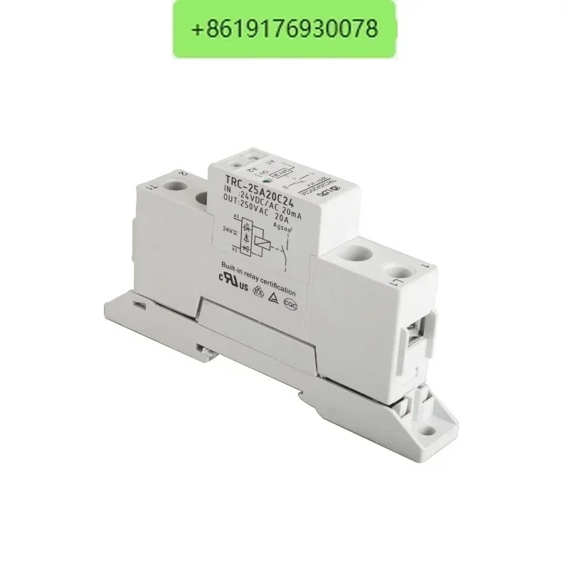 TRC-25A20C24 고전력 Din 레일 릴레이 24VDC/AC 20mA 입력 250VAC 20A 출력 소프트 스타트 전자기 접촉 모듈