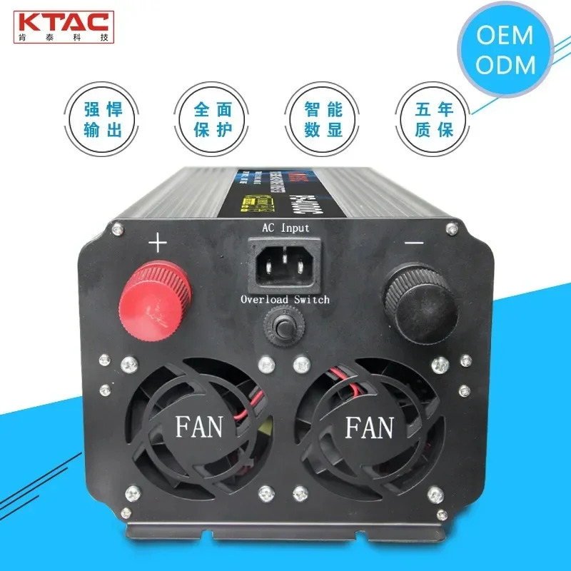 충전식 UPS 사인파 인버터가 탑재된 전기 삼륜차 12v24v48v60v220v2000W로 변환